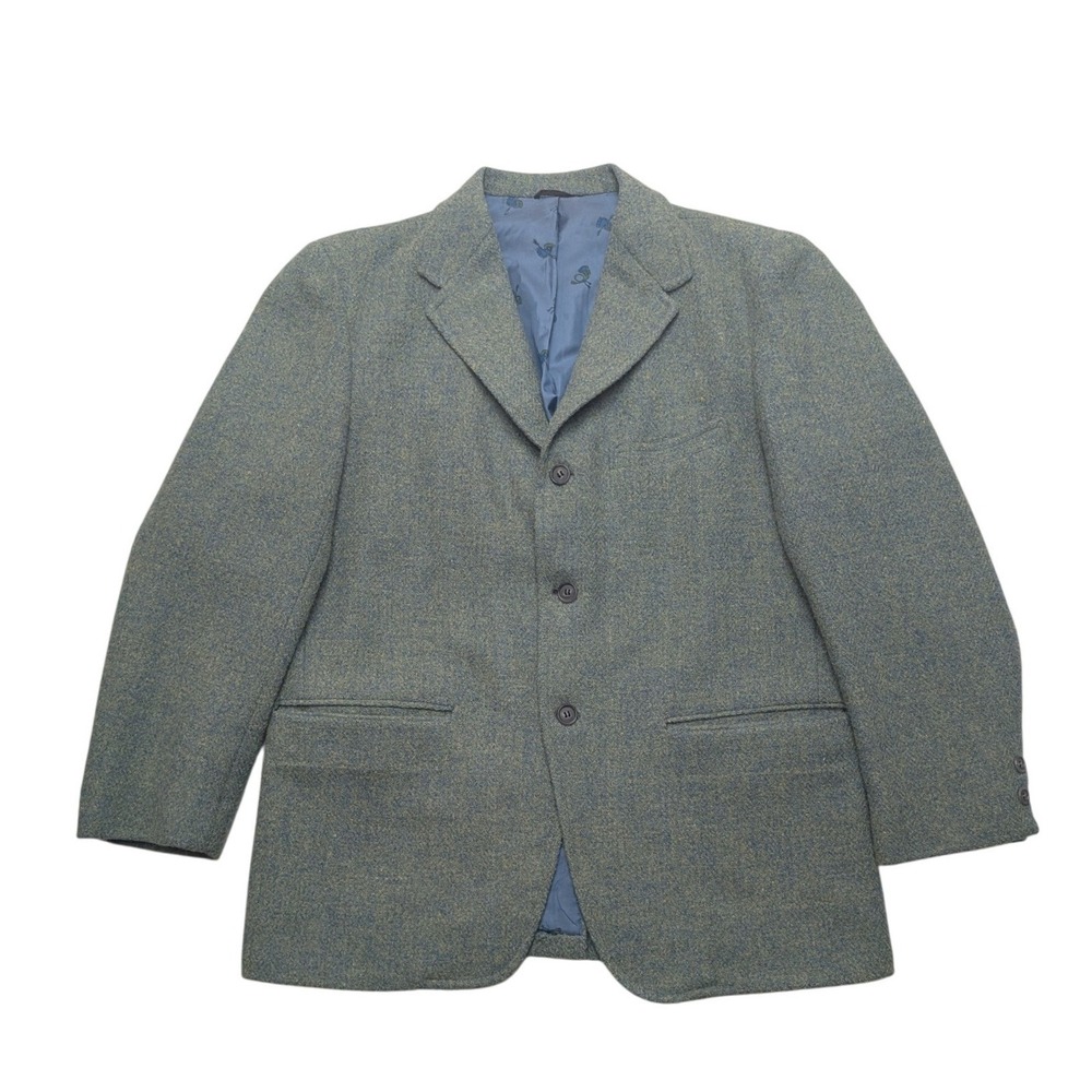 Vintage Harris Tweed Sport Coat Mens L Scottishwool Handwoven Virgin Wool Blazer